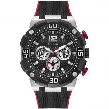Reloj de hombre Guess Navigator GW0264G1 de silicona con correa negra y diseño analógico