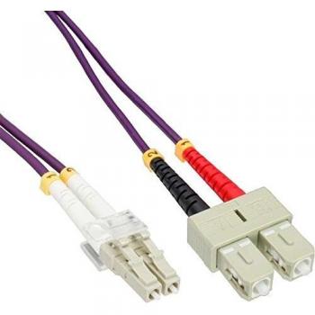 Cable de fibra óptica Duplex LC/SC OM4 50/125µm 5m LSOH