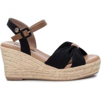 Refresh Sandalia Mujer Lona Kaki Hebilla Cuña 9cm Plataforma Yute Vegano
