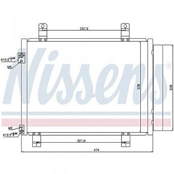 Condensador de aire acondicionado NISSENS NIS 940122 - Alta eficiencia, diseño optimizado para refrigeración, fabricado con materiales de calidad, compatible con múltiples modelos de vehículos, fácil instalación