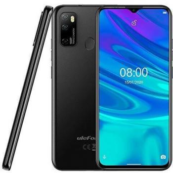 Ulefone Note 9P Teléfono Android 10, 6.52 '' Smartphone 16MP Cuatro Cámara, Octa-Core 4GB+64GB, Ranura para 3 Tarjetas, Doble SIM Móvil, 4500mAh Batería OTG, Desbloqueo Facial+Huella Digital Negro