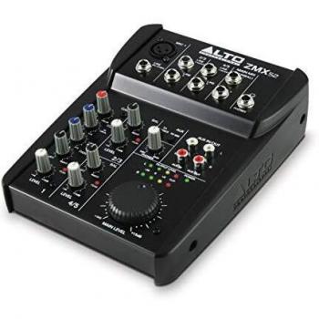 Alto Professional ZMX52 - Mesa de mezclas compacta de 5 canales con calidad de estudio, entrada de micrófono XLR, dos entradas estéreo y una salida Aux