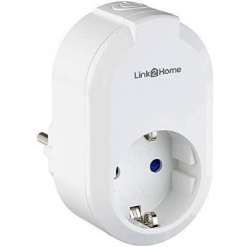Enchufe WiFi inteligente con compatibilidad iOS, Android, Alexa y Google Assistant de color blanco
