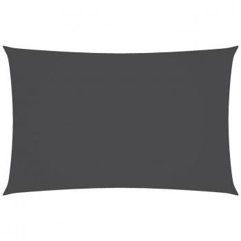 Toldo de vela rectangular tela Oxford gris antracita 2,5x5 m