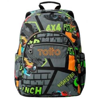 Mochila Escolar Adaptable a Carro TOTTO Acuareles Truck 2, Capacidad 20 L, Bolsillo para PC de 14, Bolsillos para Botella, Espaldar Ergonómico con Flujo de Aire