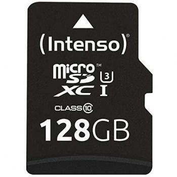 Intenso Professional microSDXC 128GB UHS-I U3 V30 Clase 10 con Adaptador SD