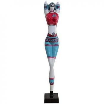 Figura Decorativa Femenina Kuatéh Kristen 19x15x101 cm Multicolor