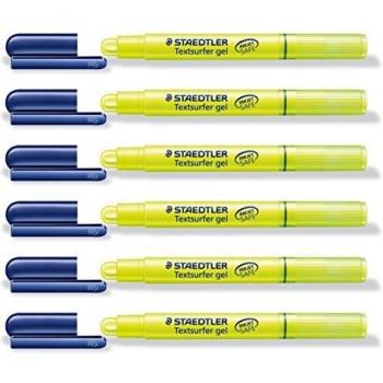 STAEDTLER Lot de 3 surligneurs Textsurfer gel, jaune
