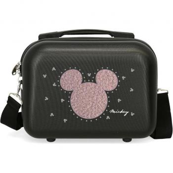Neceser ABS Mickey Studs adaptable negro