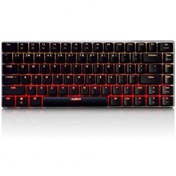 Qisan Juego Wired Teclado Mecánico Interruptor Azul De Retroiluminación Del Teclado Personalizables Clave 82-Keys Extreme Diseño Simple