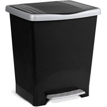 Tatay Millenium Cubo de Basura con Apertura a Pedal, 23 l de Capacidad, Plástico Polipropileno, Negro, 33,5 x 30 x 39 cm