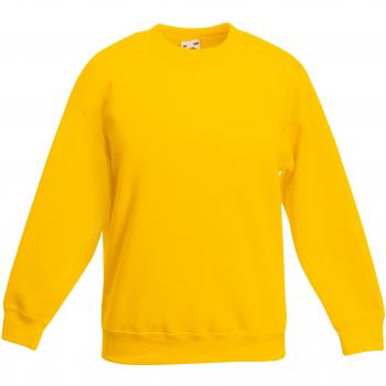 FRUIT OF THE LOOM Kids Drop Shoulder Sweatshirt Sunflower 14-15