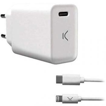BigBuy Tech 8427542991672 Cargador de Pared MFI 18W Blanco