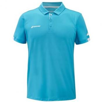 Polo Babolat Play para hombres - Turquesa, manga corta, diseño moderno, tejido ligero y transpirable, ideal para pádel