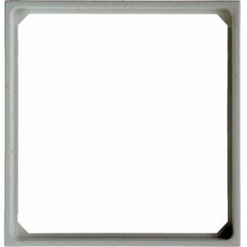 Hager s1 - Marco intermedia para placa brillo blanco polar