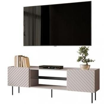 Mueble TV Charlotte U105, Cachemira, 181x59x40cm, 2 puertas y estante de vidrio