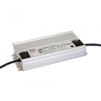 Transformador LED Mean Well HLG-480H-36AB, 480 W, 36 V CC, 13.300 mA, atenuable, 3 en 1, circuito PFC