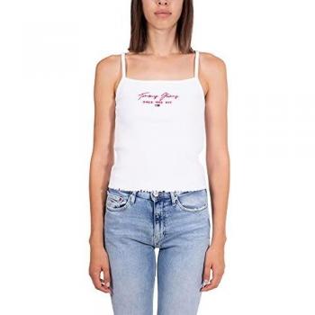 Tommy Jeans - Camiseta de tirantes para mujer, blanco, S