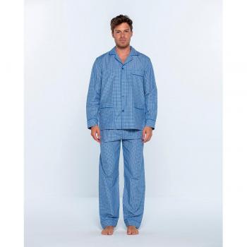 Pijama largo de hombre en color azul marino