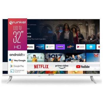 Televisor LED 32 Smart TV Android 11 Blanco Grunkel