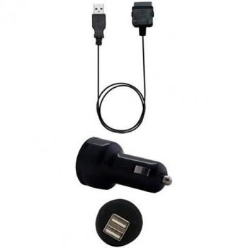 Blueway MINICACIPHONE2A - Minicargador de coche para iPad/iPhone/iPod