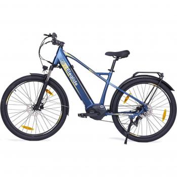 Bicicleta de trekking eléctrica Eleglide C1 con motor central de 250 W, ruedas de 27,5, batería de 522 Wh, autonomía de 150 km, suspensión hidráulica y frenos de disco hidráulicos (az
