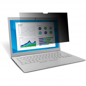 3M Privacy Filter. 14 inch black laptop Privacy Screen for edge-to-edge flat front infinity display. Protect your data from visual hacking.