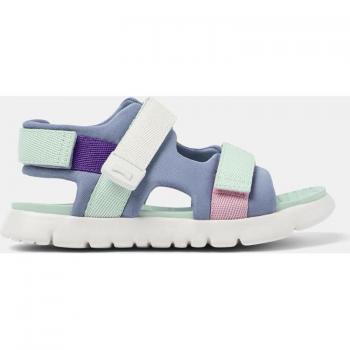 CAMPER Twins - Sandals for Girls - Blue, Pink, Purple, Size 28, Cotton Fabric