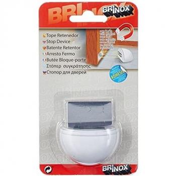 Brinox B78260B - Tope retenedor con imán, 4,8 x 3,3 x 2,5 cm, Color Blanco
