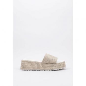 KRACK CORE - BALI 41 Beige, zapato de esparto con cuña para mujer en color beige