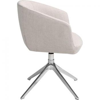 Silla giratoria ANGEL CERDÁ 4133C tela gris claro, dimensiones 67 x 59 x 80 cm