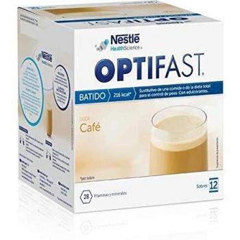 Optifast® Batido - Café - 12 sobres de 55 g - Sustitutivos de comida - Ayuda para perder peso o a mantenerlo después de haberlo perdido