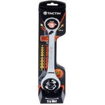 Llave Carraca Multiuso Tactix 16 En 1 - Herramienta multifuncional con 16 funciones, diseño compacto, fabricada en acero al cromo-vanadio, mango ergonómico antideslizante, incluye