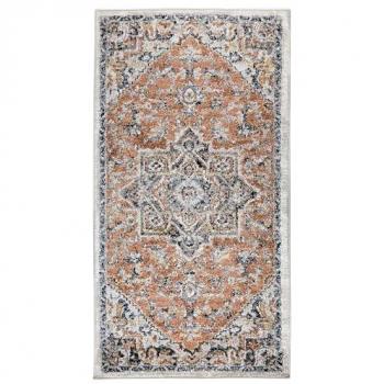 Alfombra Oriental Vintage Beige 80 x 150 cm Polipropileno Diseño Distressed