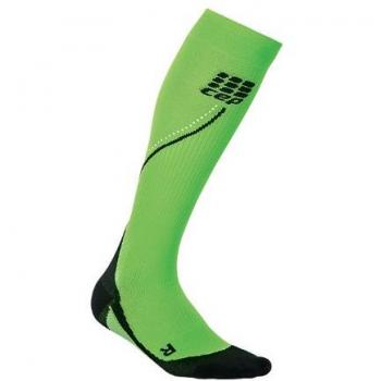 CEP Calcetines Graduados Night Run 2.0 para hombre, Flash Green/Black, V