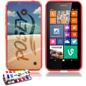 Carcasa Flexible Ultra-Slim NOKIA LUMIA 635 de exclusivo motivo [Posey Beach] [Roja] de MUZZANO  + ESTILETE y PAÑO MUZZANO REGALADOS - La Protección Antigolpes ULTIMA, ELEGANTE Y DURADERA para su NOKIA LUMIA 635