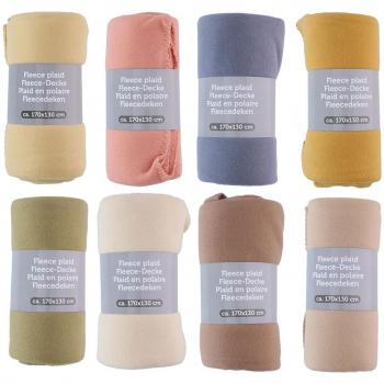 Manta polar fleece 170 x 130 x 0,2 cm colores surtidos