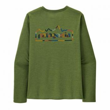 Camiseta Patagonia Long Sleeve Cap Cool Daily Graphic para Hombre en color Verde