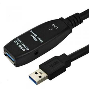 Microconnect USB3.0AAF10A Cable de Extensión USB 10m USB 3.2 Gen 1 (3.1 Gen 1) Tipo A Macho a Tipo A Hembra Negro