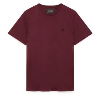 Camiseta Lyle & Scott Tonal Eagle Clásica en Burdeos