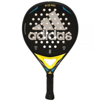 Pala de Pádel Adidas Ryze Pro Yellow, forma lágrima, balance medio, núcleo EVA Soft Performance, superficie de fibra de vidrio, marco de carbono y diseño en color amarillo
