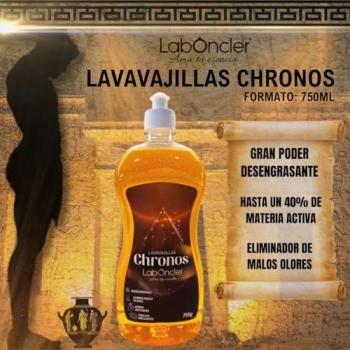 Lavavajillas Manual Ultra Concentrado Chronos 750g - Biodegradable, Elimina Malos Olores, Poder Antigrasa y Vajillas Brillantes