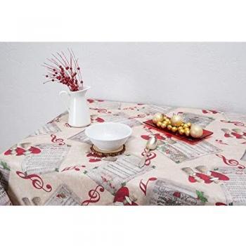 Boheme Holy Night Mantel Navidad, ALGODÓN /50% POLIÉSTER, Beige, 140 x 350