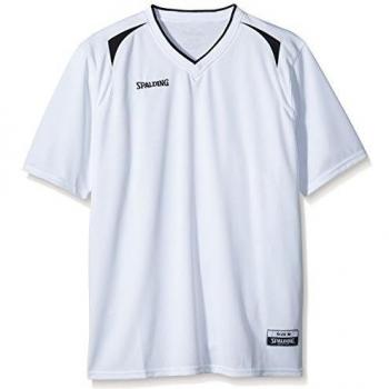 Spalding Bekleidung Teamsport Attack Shooting Shirt - Camiseta de running para hombre, color blanco/negro, talla XXXL