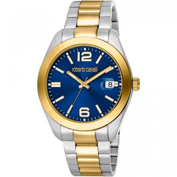 Roberto Cavalli Men's 41MM Two Tone Stainless Steel Bracelet Watch - Silver & Gold - One Size
