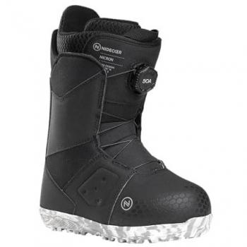 Nidecker Micron Boa Black 180 - Botas de snowboard junior, sistema de cierre Boa, diseño ligero y cómodo, suela antideslizante, forro térmico para mayor calidez, ajuste personalizado