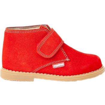 Botas de Niña y Niño Angelitos SAFARI 402 Rojo, características: diseño safari, color rojo, material resistente, suela antideslizante, cierre fácil para niños