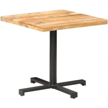 vidaXL Bistro Table Square 80x80x75 cm Rough Mango Wood