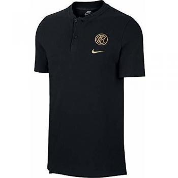 Nike Inter M NSW Modern GSP Aut Short Sleeve Polo, Hombre, Black/Truly Gold