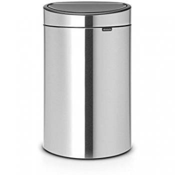 Brabantia Touch Bin Cubo de Basura para Reciclaje, 23+10 litros, Acero Mate